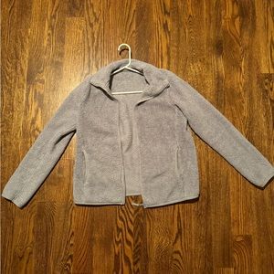 Uniqlo Gray Sherpa Zip Up Jacket